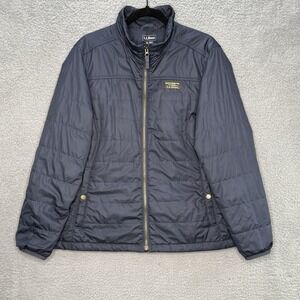 L.L. Bean Mountain Classic Puffer Jacket Womens XL Pet Navy Packable Full Zip
